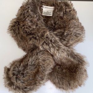 BCBG faux fir small scarf.